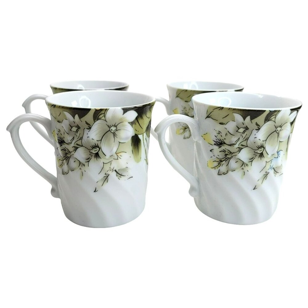 Sorelle Floral Coffee Mug Tea Cup Set Floral Fine Porcelain China Pretty! PD001 - Picture 2 of 10